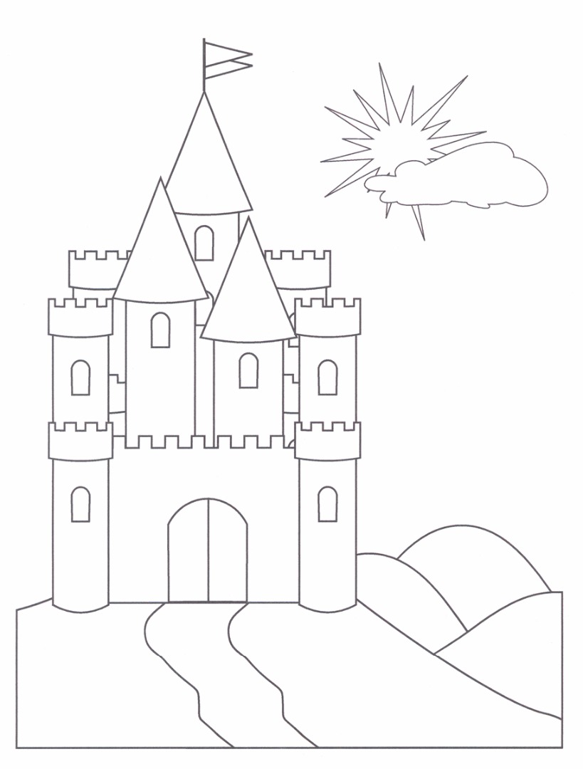 Castles and knights coloring pages