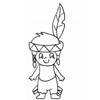 Native american boy coloring pages