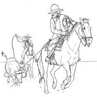 Cowboy coloring pages