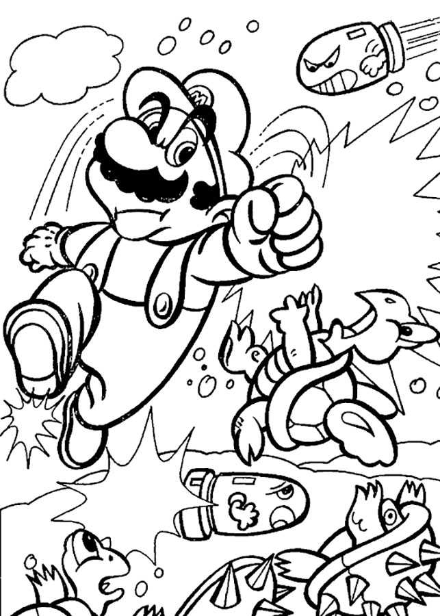 Super Mario Bros coloring pages