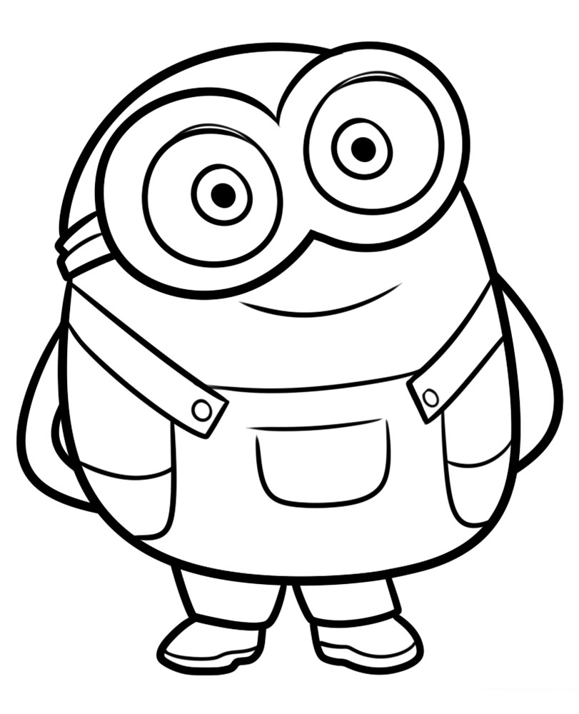 Simple Minion Coloring Page Coloring Pages