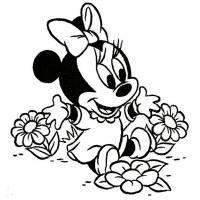 Baby minnie mouse coloring pages