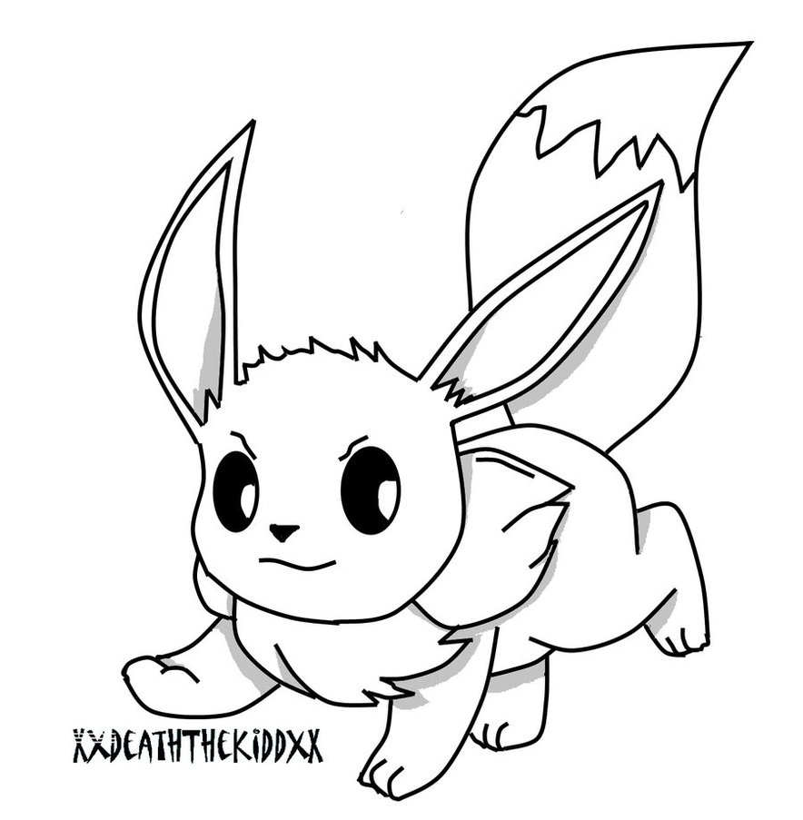Coloring Sheets For Kids Eevee 3
