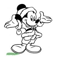 Mickey mouse christmas coloring pages