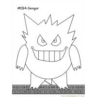 Gengar coloring pages