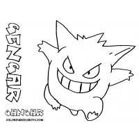 Gengar coloring pages