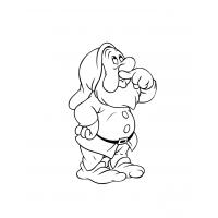Grumpy the dwarf coloring pages
