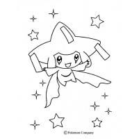 Jirachi pokemon coloring pages