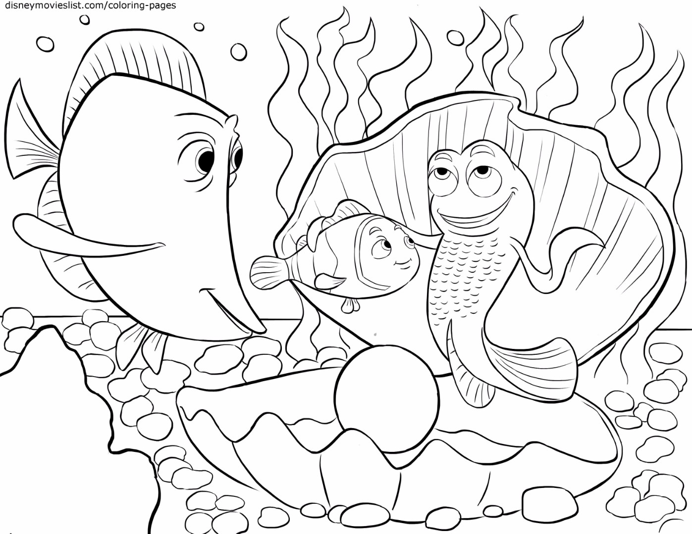 Download Finding nemo coloring pages