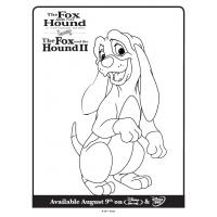 Fox and the hound coloring pages