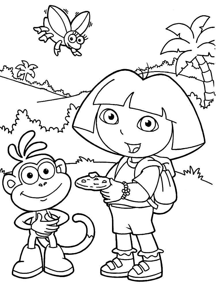 Download Dora and boots coloring pages
