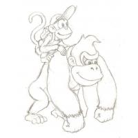 Donkey kong coloring pages