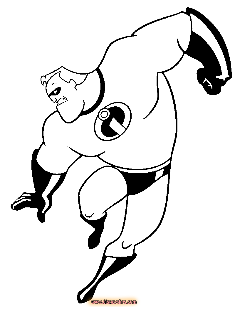 Disney the incredibles coloring pages