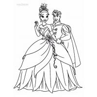 Princess and the frog coloring pages