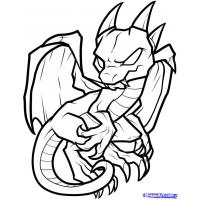 Cartoon dragon coloring pages