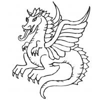Cartoon dragon coloring pages