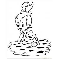 Pebbles and bambam coloring pages