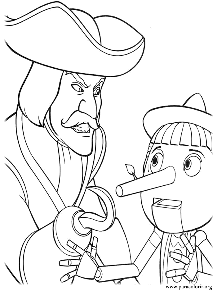 Download Captain hook coloring pages