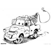 Mater from cars coloring pages