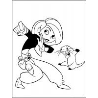 Kim possible coloring pages