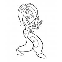 Kim possible coloring pages