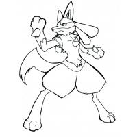 Pokemon lucario coloring pages