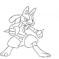 Pokemon lucario coloring pages
