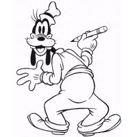 Goofy cartoon coloring pages