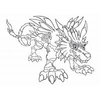 Greymon coloring pages