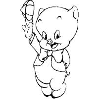 Porky the pig coloring pages
