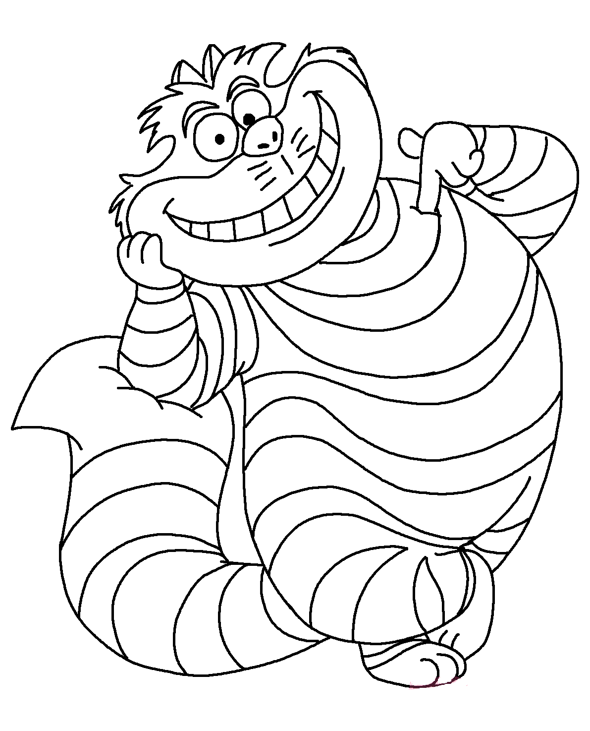 Cheshire Cat Coloring Pages