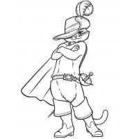 Puss in boots coloring pages