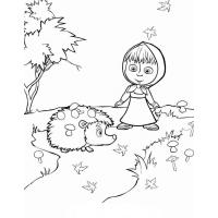 Mascha and bear coloring pages