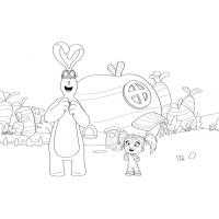 Kate and Mim-Mim coloring pages