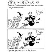Spot the difference coloring pages