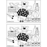 Spot the difference coloring pages