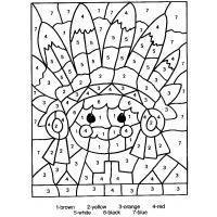 Color by number coloring pages