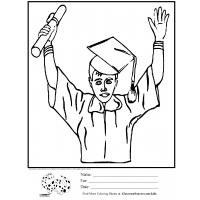 Graduation coloring pages