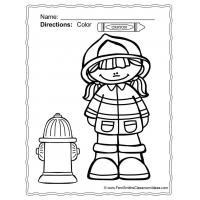 Fire prevention coloring pages