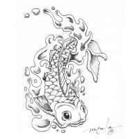 Japanese koi coloring pages