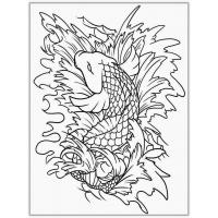 Japanese koi coloring pages