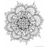 Flower mandala coloring pages