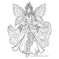 Fairy coloring pages for adults