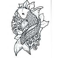 Koi fish coloring pages