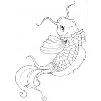 Koi fish coloring pages