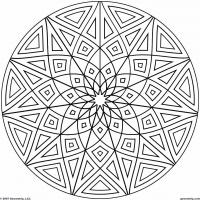 Geometric design coloring pages