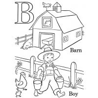 Letter b coloring pages