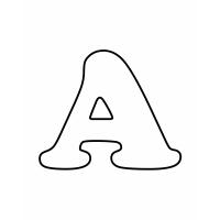 Letter a coloring pages
