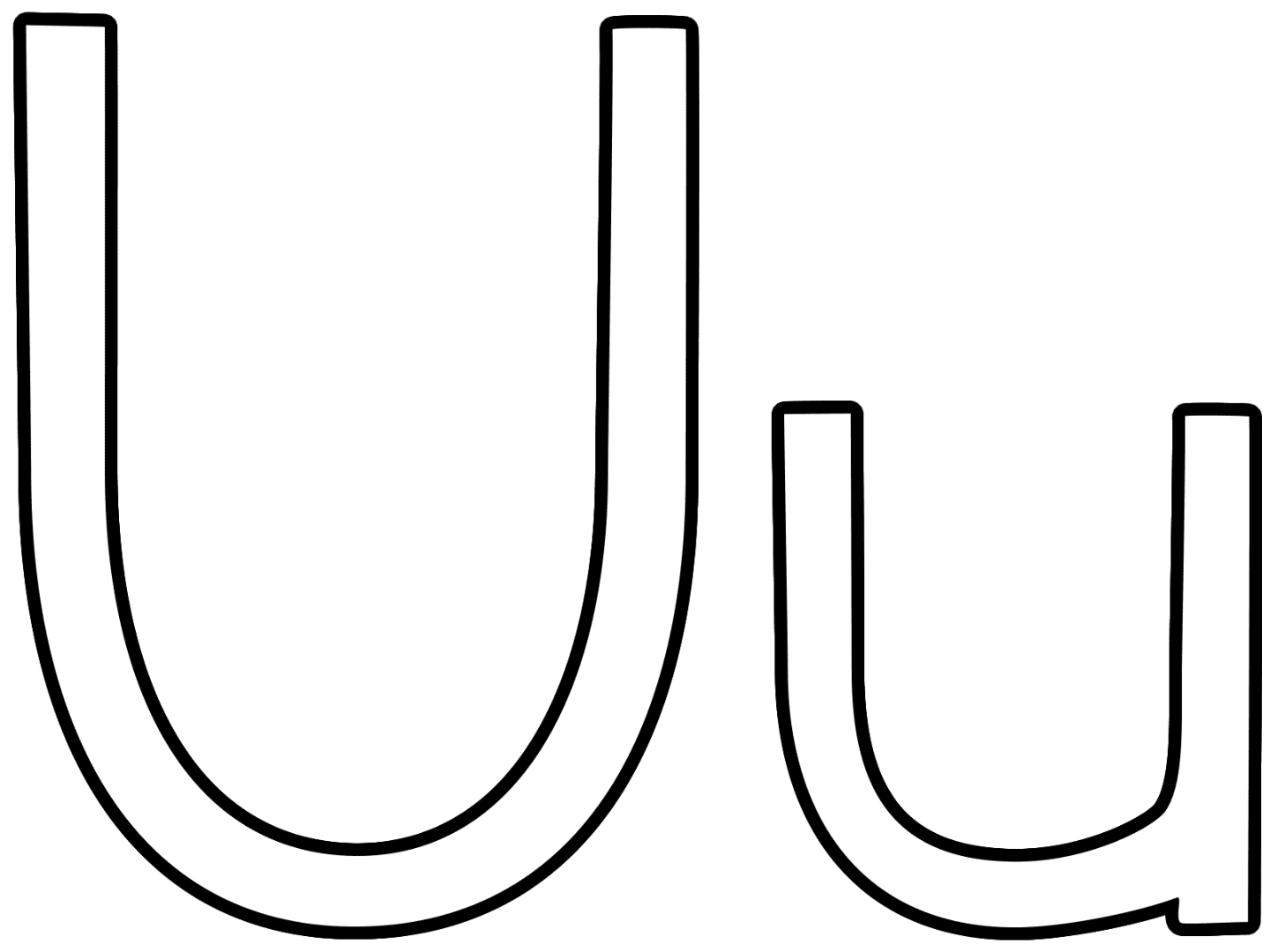 Download Letter u coloring pages