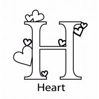 Letter h coloring pages